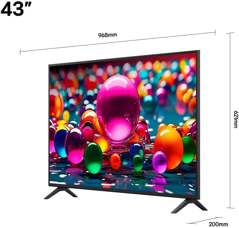 LG UHD AI 4K 43 dimensões